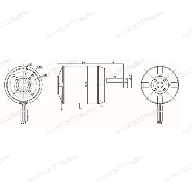 6384 Brushless Motor Sensored - 6384 150KV 200KV Motor Tanpa Sikat
